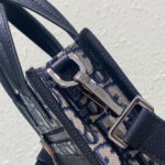 Christian Dior Safari North-South Mini Tote Bag Dark Blue